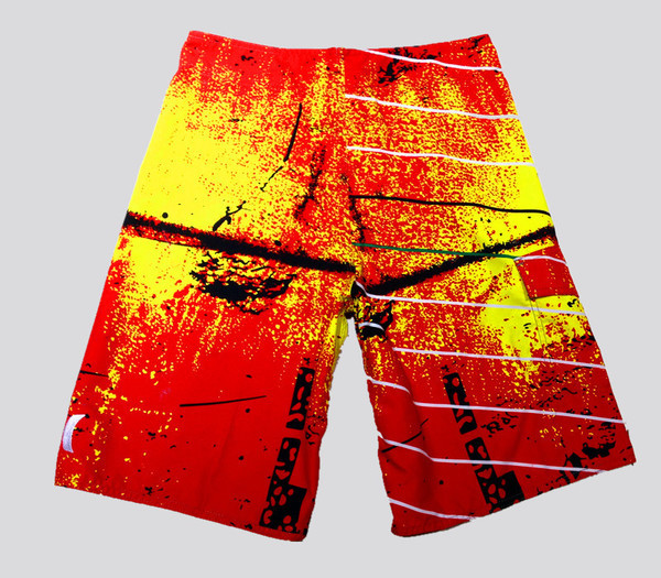 Мъжки бански в два цвята с висока талия