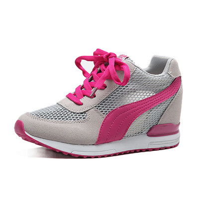 Pantofi sport de vara de dama cu plasa si platforma in trei culori