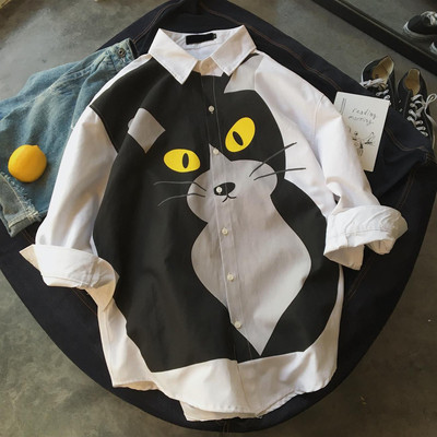 Camasa casual barbatesc cu maneci 3/4 si aplicatie in doua culori