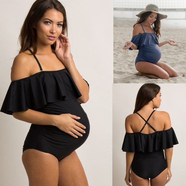 Teljes fürdőruha terhes nőknek két színben