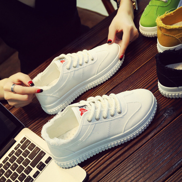 Tenisi casual dama in alb, negru si galben