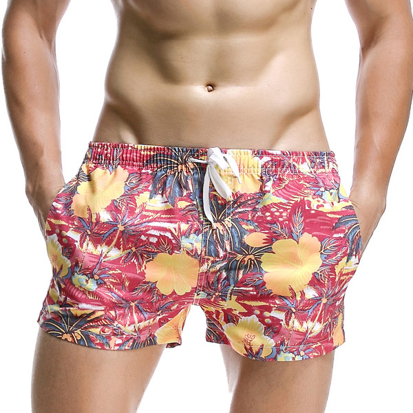 Мъжки къси бански във флорален десен