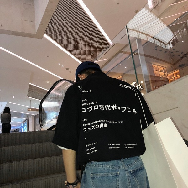 Cămașă bărbătească din bumbac model larg în trei culori