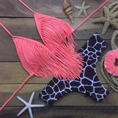 Costum de baie NOU pentru doamne cu franjuri din două piese