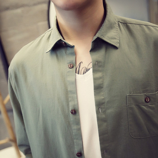 NOU Cămașă elegantă pentru bărbați, cu mâneci lungi, în două culori