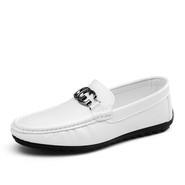 Mocasini eleganti pentru barbati din piele ecologica cu element metalic in mai multe culori