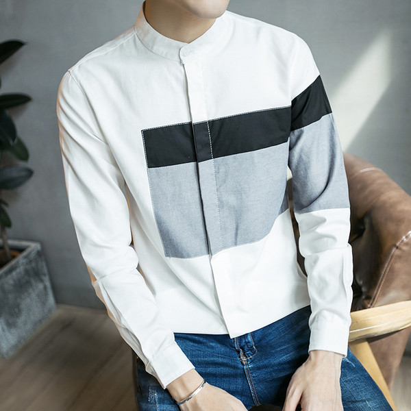 Cămașă bărbătească de primăvară-vară cu mâneci lungi