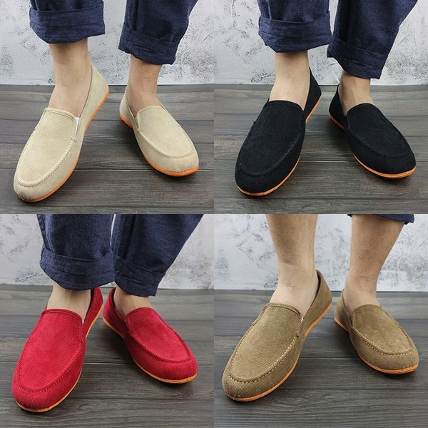 Mocasini barbatesti din piele intoarsa ecologica in mai multe culori