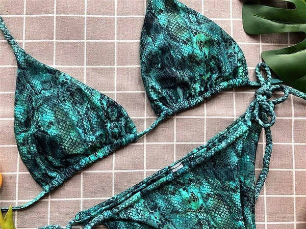 NOU costum de baie sexy de dama din doua piese cu bretele subtiri