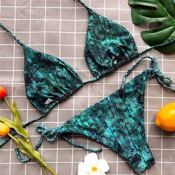 NOU costum de baie sexy de dama din doua piese cu bretele subtiri