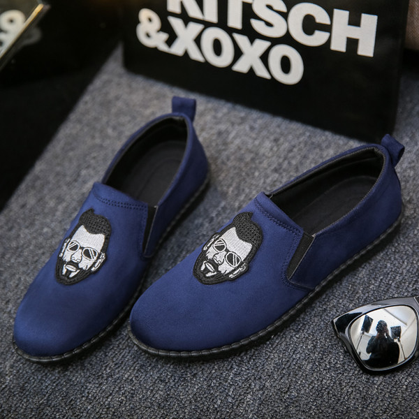 Mocasini barbatesti cu aplicare in 2 culori