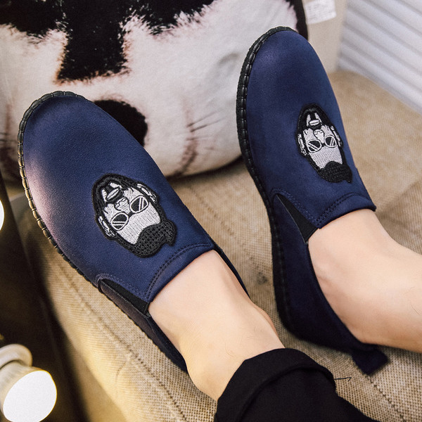 Mocasini barbatesti cu aplicare in 2 culori