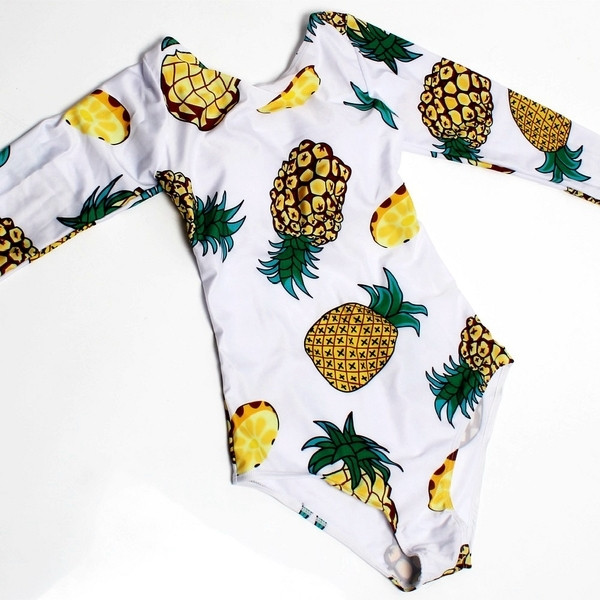 Costum de baie intreg de dama cu maneci lungi in doua culori