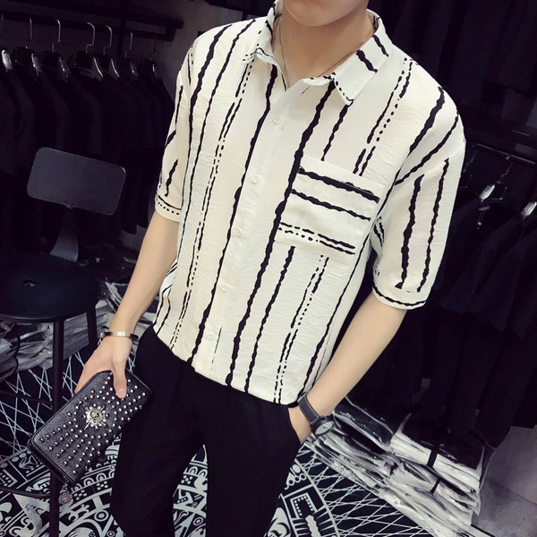 Cămașă de vară pentru bărbați cu mâneci 3/4 în mai multe culori