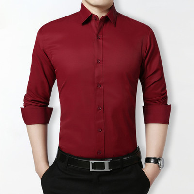 Cămașă bărbătească stilată cu mâneci lungi Model Slim în mai multe culori