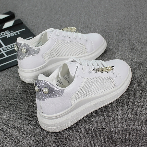 Adidasi de vara dama decorati cu perle in trei culori