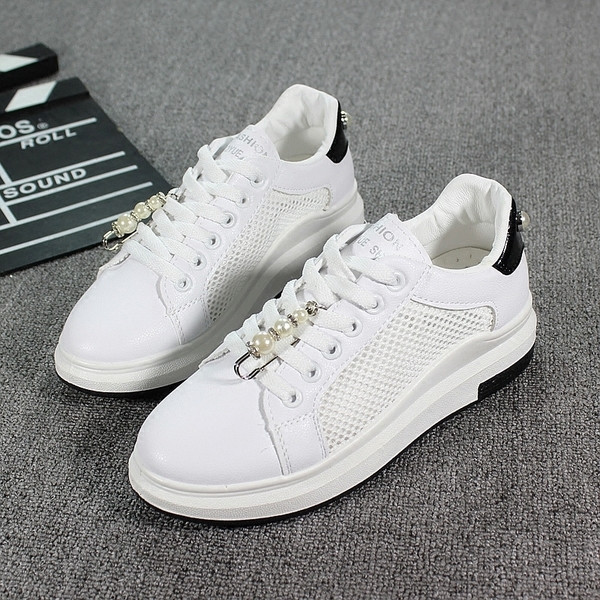 Adidasi de vara dama decorati cu perle in trei culori