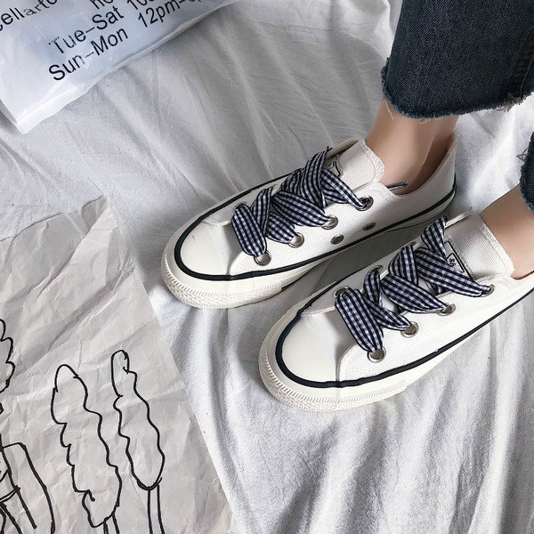 Tenisi casual dama in alb si negru