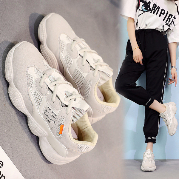 Tenisi casual dama in gri, alb si negru