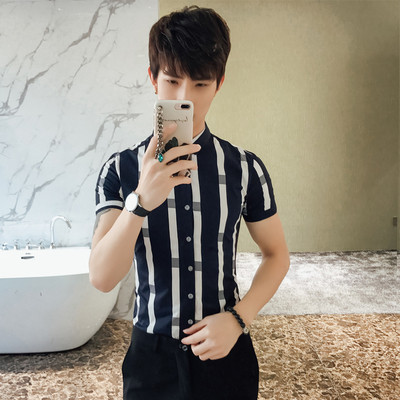 Μοντέρνο ανδρικό πουκάμισο Λεπτό μοντέλο σε δύο χρώματα