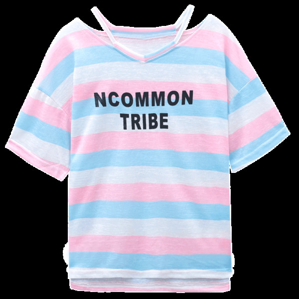 Tricou dama model larg cu inscriptie in mai multe culori