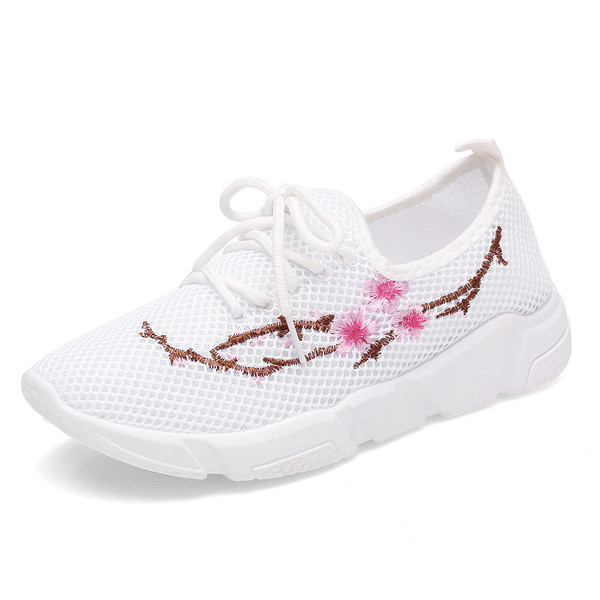 Tenisi dama cu plasa si motive florale in mai multe culori