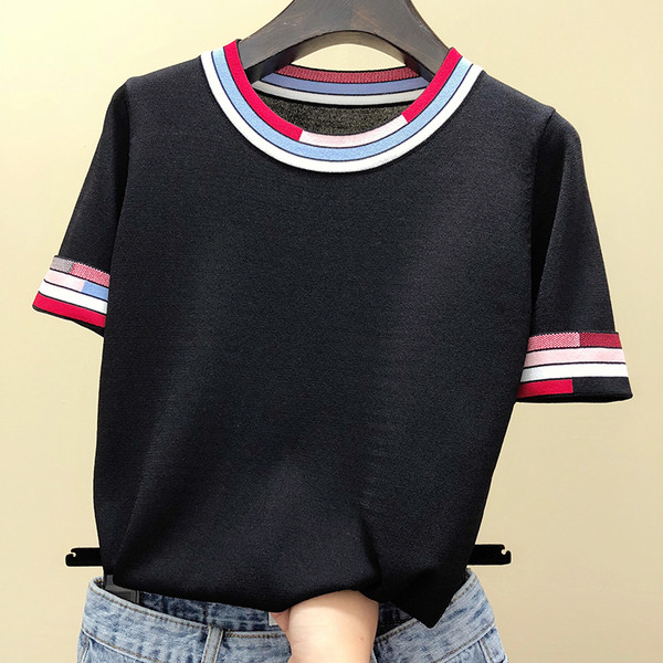 Tricou de dama modern cu decolteu O - model larg in mai multe culori