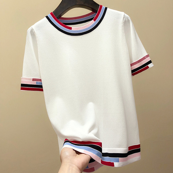 Tricou de dama modern cu decolteu O - model larg in mai multe culori