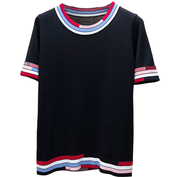 Tricou de dama modern cu decolteu O - model larg in mai multe culori