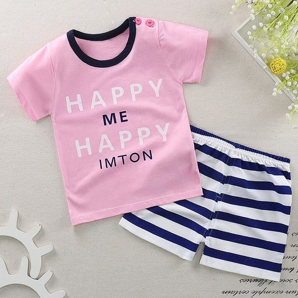 Set tricouri și pantaloni scurți pentru copii în mai multe culori potrivite pentru fete și băieți