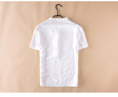 Cămașă bărbătească din bumbac cu mâneci scurte în patru culori