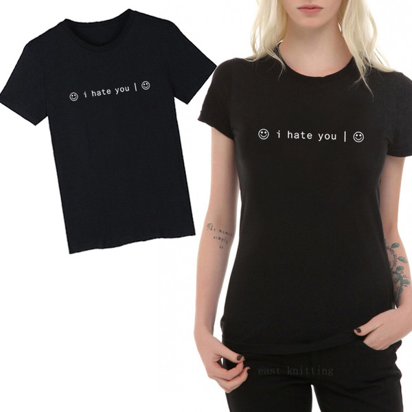 Γυναικείο μπλουζάκι με επιγραφή και O-λαιμόκοψη σε 2 χρώματα