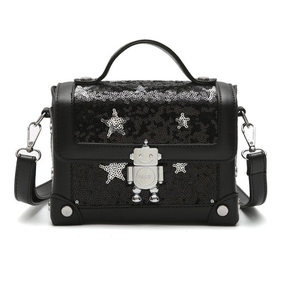 Geanta de dama din piele cu paiete in patru culori