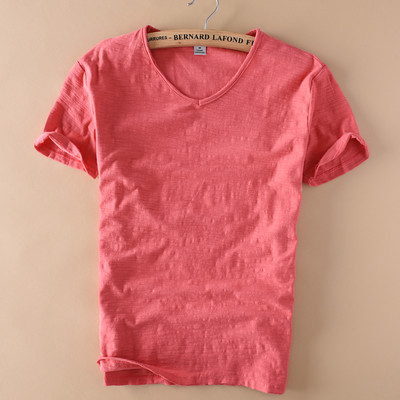 Άνετο ανδρικόT-shirt με κοντό μανίκι σε διάφορα χρώματα
