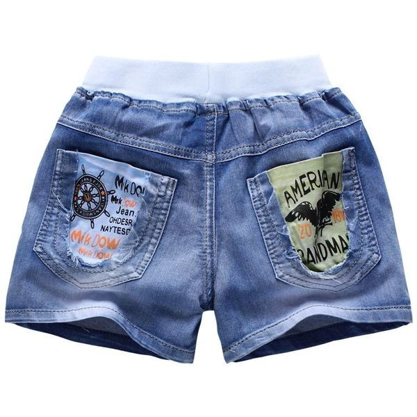 Παιδικά τζιν σορτσάκια  για αγόρια και κορίτσια με δαντέλα και επιγραφή