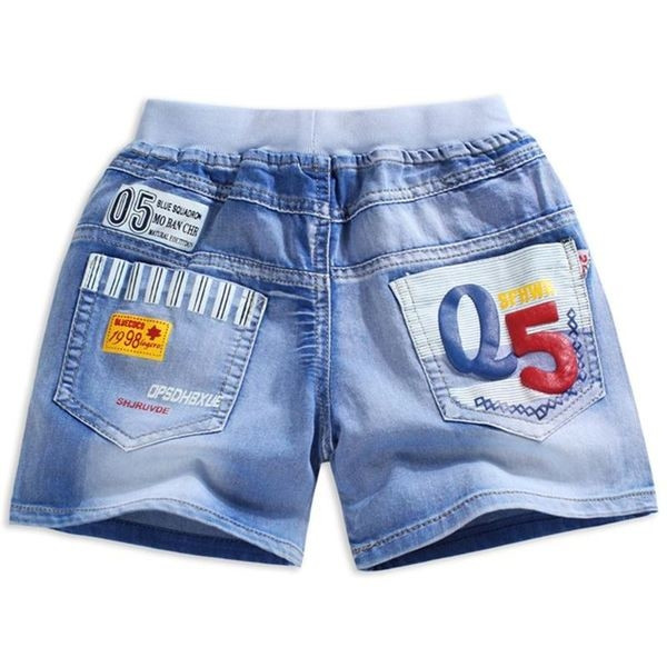 Παιδικά τζιν σορτσάκια  για αγόρια και κορίτσια με δαντέλα και επιγραφή