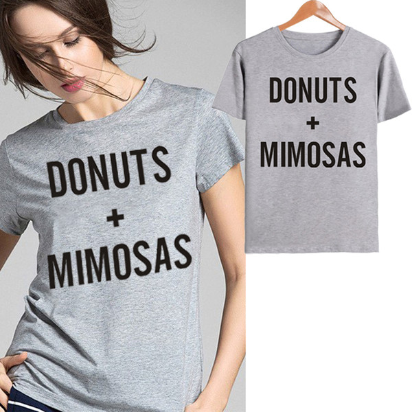 Καθημερινή γυναικεία T-shirt με επιγραφή και O-neckline