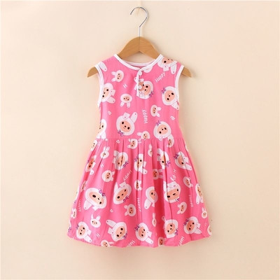 Παιδικό καθημερινό φόρεμα με μπροστινό κούμπομα σε διαφορετικά σχέδια