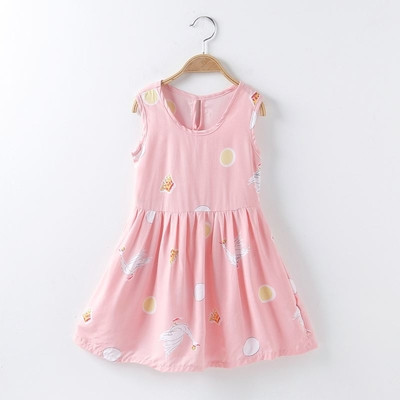 Παιδικό καθημερινό φόρεμα με μπροστινό κούμπομα σε διαφορετικά σχέδια