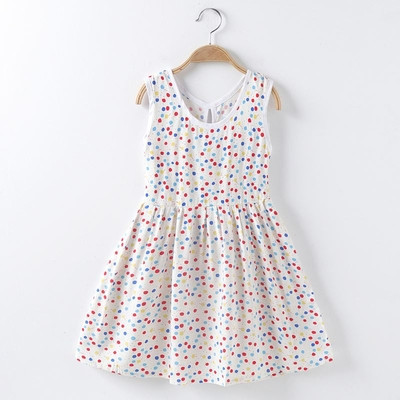 Παιδικό καθημερινό φόρεμα με μπροστινό κούμπομα σε διαφορετικά σχέδια