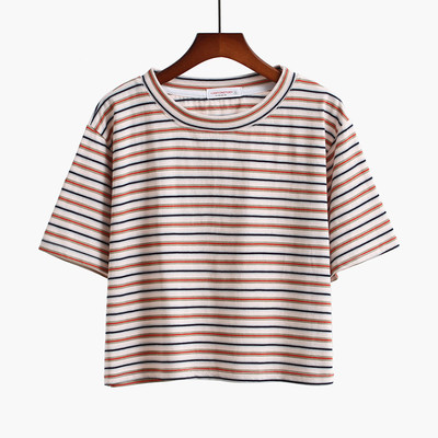 Γυναικεία T-shirt με O-neckline κατάλληλο για  τη καθημερινή ζωή σε διαφορετικά χρώματα