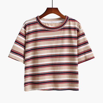 Γυναικεία T-shirt με O-neckline κατάλληλο για  τη καθημερινή ζωή σε διαφορετικά χρώματα