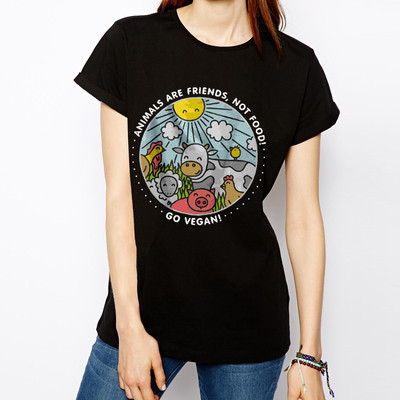 Γυναικείο μπλουζάκι με έγχρωμη εκτύπωση σε 2 χρώματα