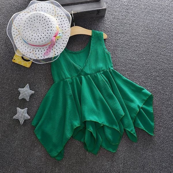 Rochie moderna pentru copii in mai multe culori cu decolteu in V