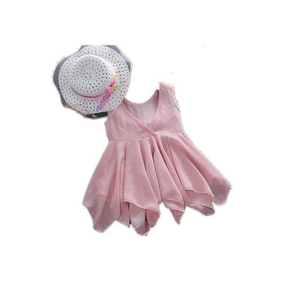 Rochie moderna pentru copii in mai multe culori cu decolteu in V