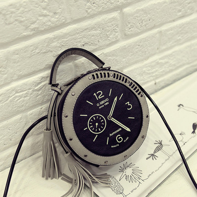 Γυναικεία τσάντα σε ροζ, γκρι και μαύρο χρώμα