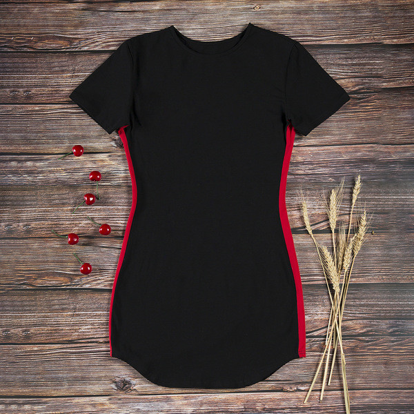 Alkalmi női ruha O-nyakkivágással több színben