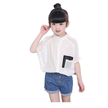 Παιδικό μοντέρνο πουκάμισο με διακοσμητική τσέπι
