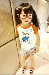 Tricou casual pentru copii cu imprimeu pentru fete si baieti