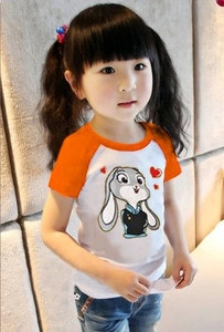 Tricou casual pentru copii cu imprimeu pentru fete si baieti